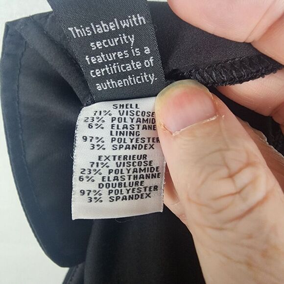 Diane Von Furstenberg Black Front Seam Size Zip Skinny Ankle Pants Size 10 Work - Picture 6 of 6